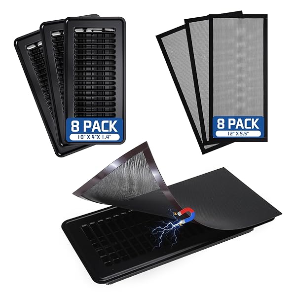 16 PCS 4X10″ FLOOR REGISTER & MAGNETIC VENT...