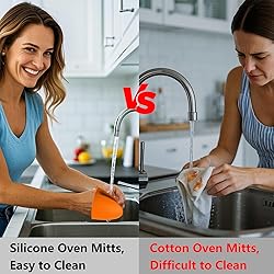 Oven Mitts Silicone Pot Holders Set Heat Resistant