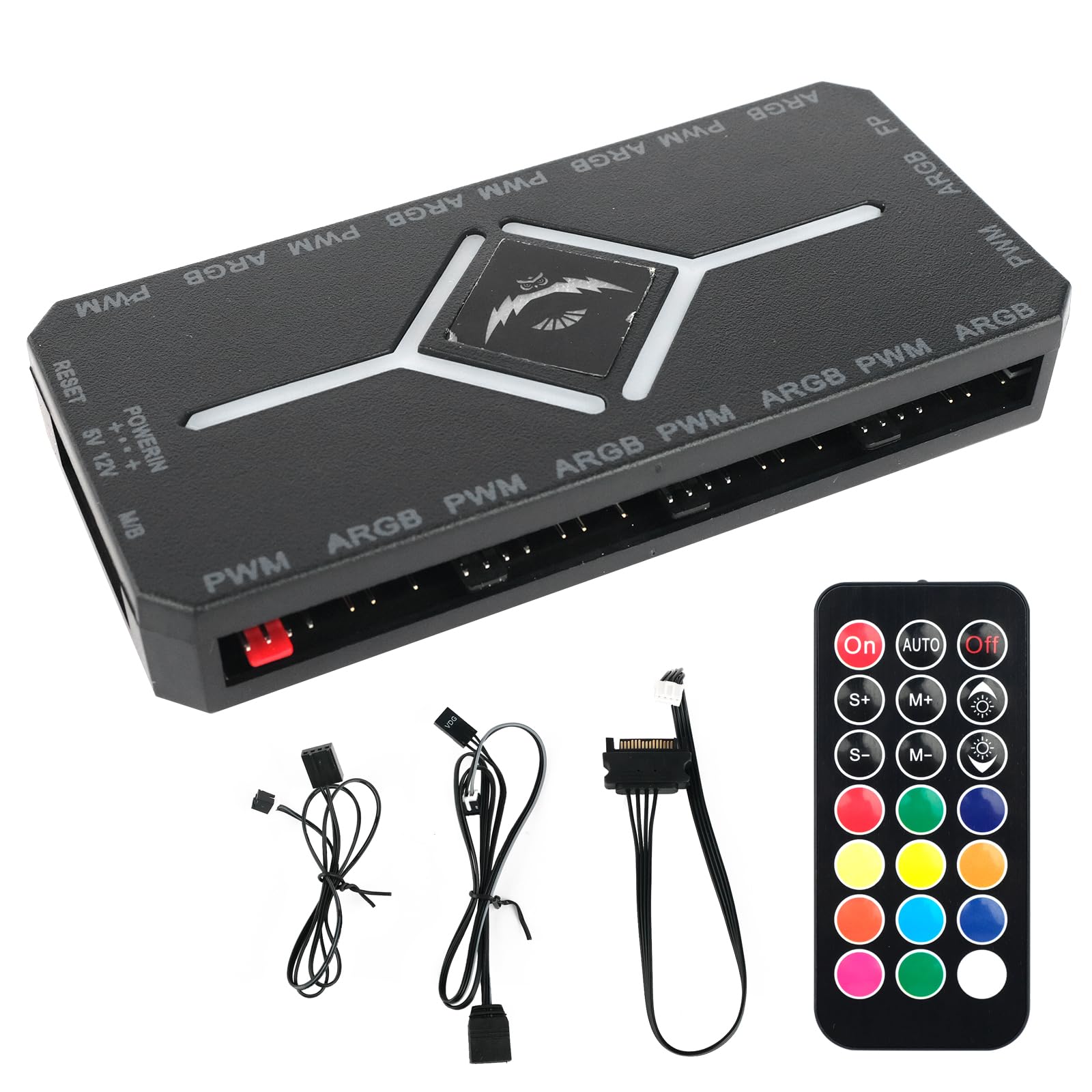 Magnetic Fan Module Mua ARGB PWM Fan Hub, Addressable 5V-3PIN 2-in-1 RGB Computer PC Case ...