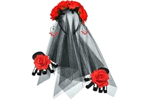 DreamLily Flower Crown Headband Party Costume Dia de Los Muertos Day of The Dead Headpiece NC12