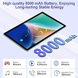 Tablet 10 inch Android 13 Octa-Core 2.0 GHz, 2 in 1
