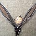 HILASON Western Horse Breast Collar Tack American Leather Brown Gold Inlaythumb 1