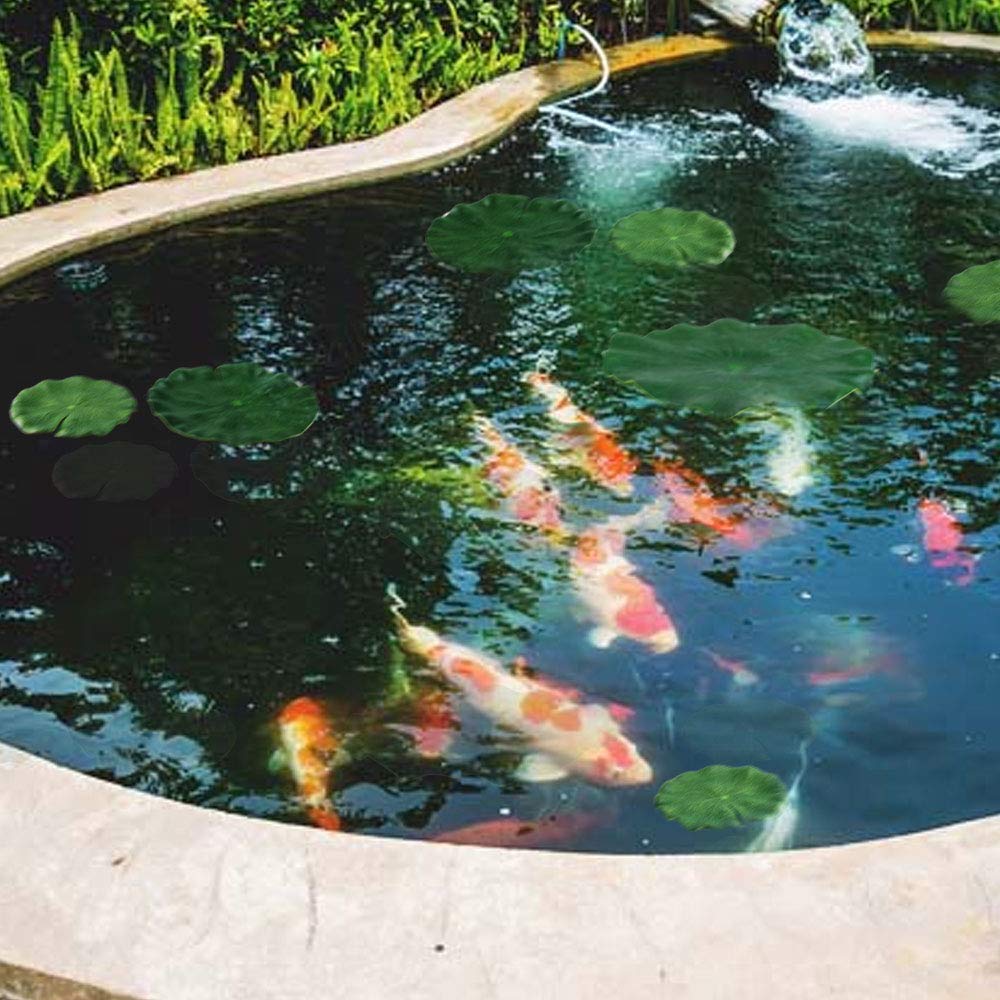 Ho2nle Artificial Lilies Pad Realistic Non Toxic Floating Water
