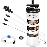FOUR UNCLES 6.5L Pneumatic/Manual Oil Extractor Pump | 6.5L Capacity, Manual or Pneumatic Use, Fast Oil Extraction, 3 Suction Tubes, Brake Bleeding Hose