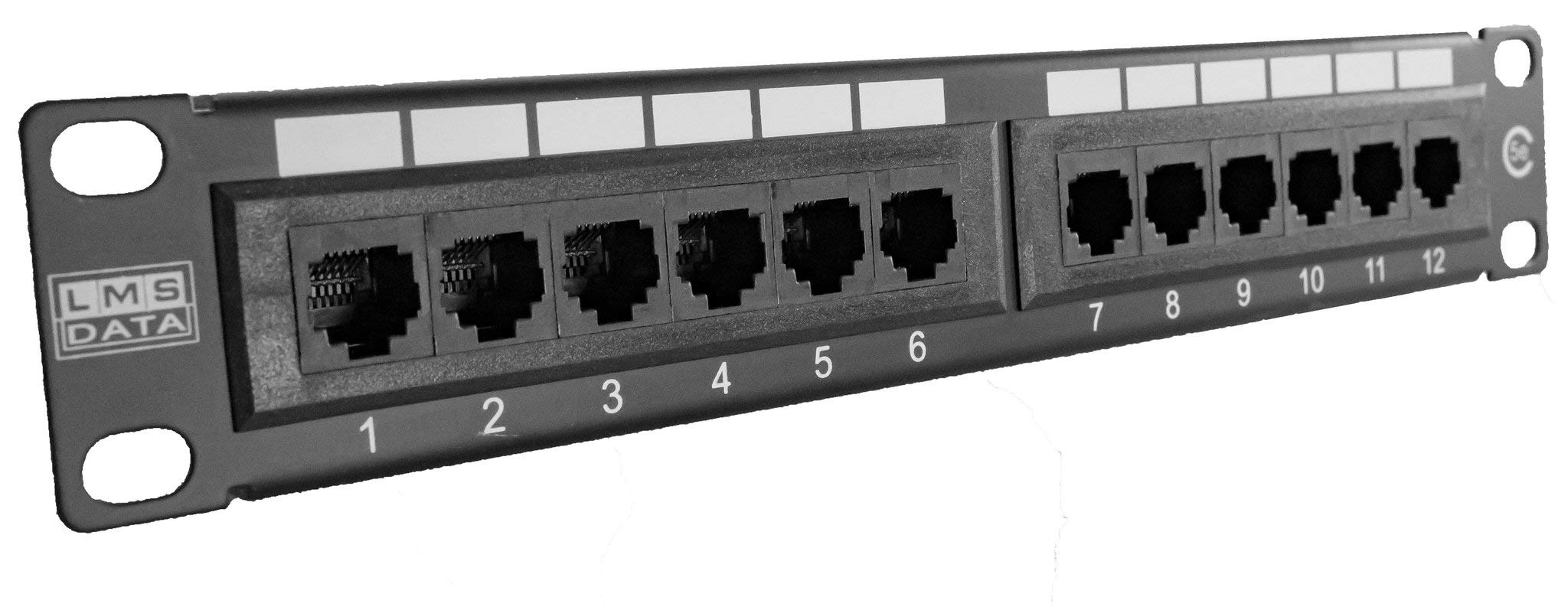 DYNAMODE DYNA-PPAN-12-10 LMS DATA 12 Port Cat5E Patch Panel for 10-Inch Enclosure