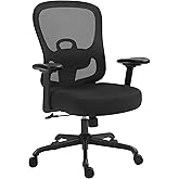 ELABEST Ergonomic Office Chair,Home Desk Chair with Mesh Back,Adjustable Lumbar Support,Built-in Springs Wide Seat,Executive Task Chair with 3-D Big Armrests,Tilt Function,Computer Desk Chair