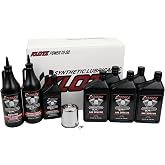 Klotz 5 Quart 20W/50 Synthetic Motor Oil Change Kit for 1999-2018 Twin Cam &amp; 2017-2024 Milwaukee-Eight - Premium Kit