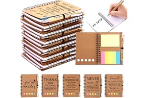 BHHQHH 30 Sets Christmas Employee Appreciation Gifts Bulk Inspirational Spiral Notebook with Sticky Note and Motivational Bamboo Pens Thank You Gifts for Employees Coworkers,Teachers,Nurse,Office Staff,Team,Volunteer