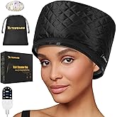 TEPENAR Hair Steamer for Deep Conditioning: Upgraded Heat Cap with 10-Level Fast Heating 3 Time Settings for Natural Hair Portable Thermal Steam Cap for Home Hair Treatment