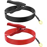 IZTOSS 2PCS Alligator Clips Booster Jumper Cable 50A 3.3FT 14AWG Automotive Battery Jumper Cables for Car Battery Charging Charger