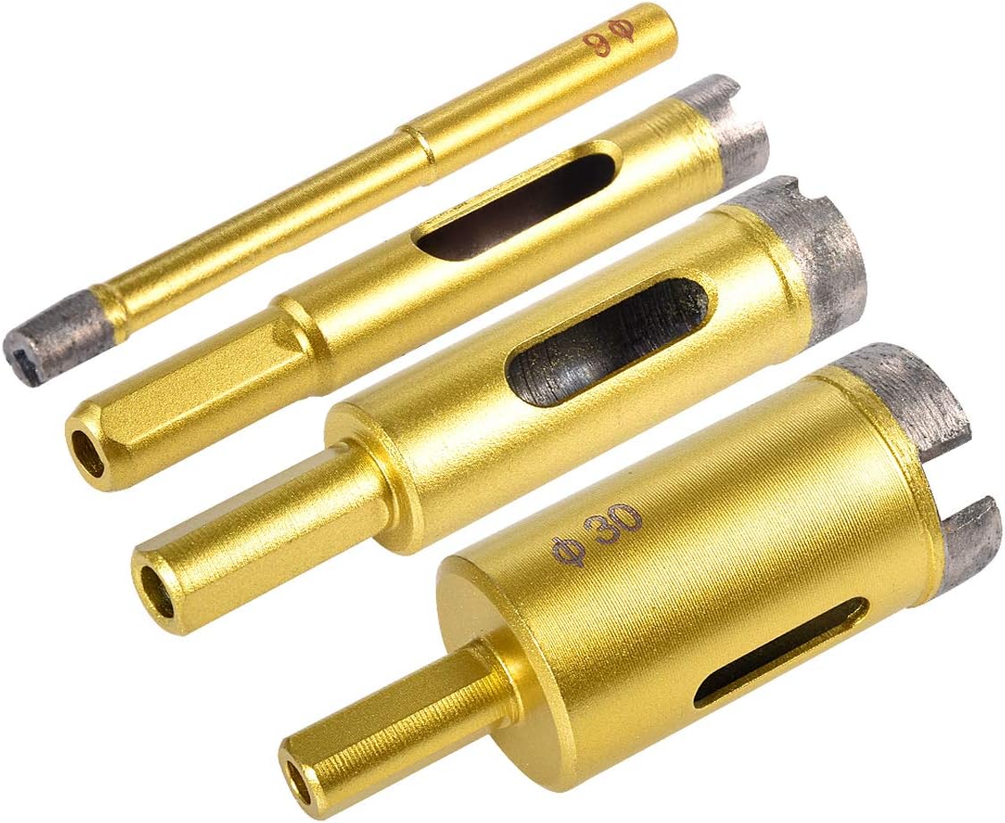 HOHXEN Diamond Drill Bits 6-80mm - Glass and Tile Hollow Core Drill Bits Extractor Remover Tools Hole Saws for glass, ceramics, porcelain, ceramic tile