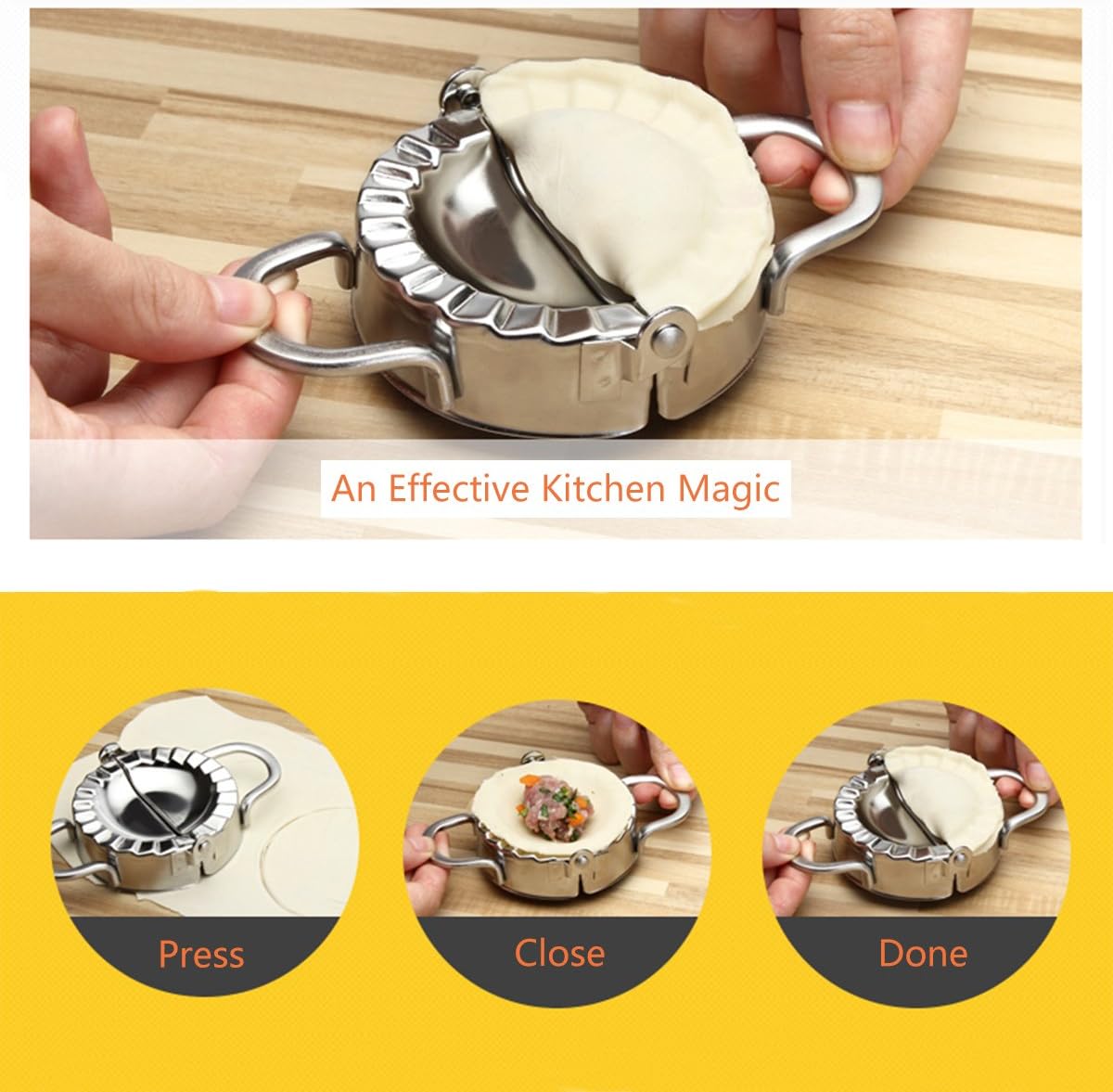 Best Utensils Stainless Steel Ravioli Mould Pierogi Dumpling Maker Wrapper Pastry Dough Cutter Kitchen Accessories (S-7.6CM) - Image 4