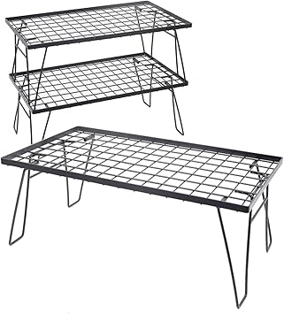 Amazon Yamagen フィールドラック 折り畳みラック アウトドアテーブル メッシュ テーブル 調理台 折りたたみ ローテーブル ミニテーブル コンパクト 持ち運び q アウトドア キャンプ 3個セット アウトドア テーブル ローテーブル Yamagen テーブル