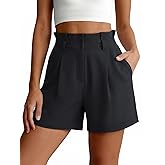 NIMIN Dressy Shorts for Women High Waisted Work Shorts 2026 Summer Wide Leg Business Casual Pleated Shorts with Pockets
