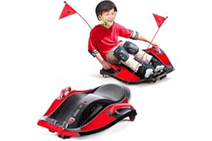 Rollplay Nighthawk Electric Ride On Toy with 12V 7AH Rechargeable Battery, Side Handlebars for Steering, Tall Rear Safety Flag, and a Top Speed of 6.5 MPH, Black/Red