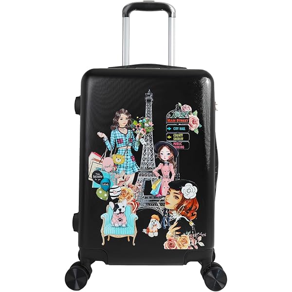 Amazon.com | Nicole Lee Nikky 21-Inch Hardcase Luggage, 360