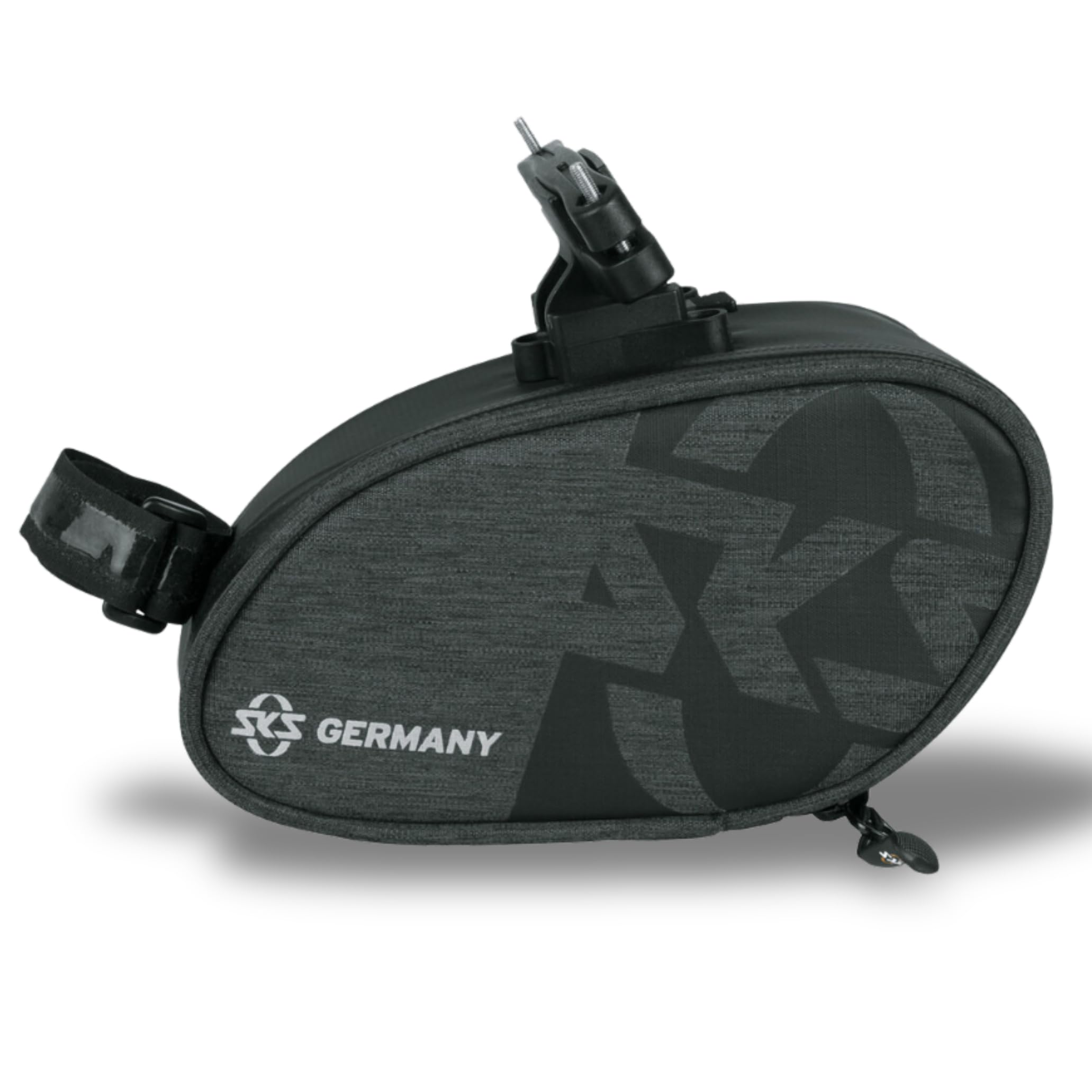 SKS GERMANY TRAVELLER CLICK 800 bike bag for trekking and city bikes, bike accessories (bag made of water-repellent fabric, practical inside pockets, click closure & easy zip, volume: 0.8 l)