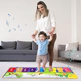 CaftyMids Kids Non-slip Piano Mat 19 Keys Musical Playmat 110x36cm view 5