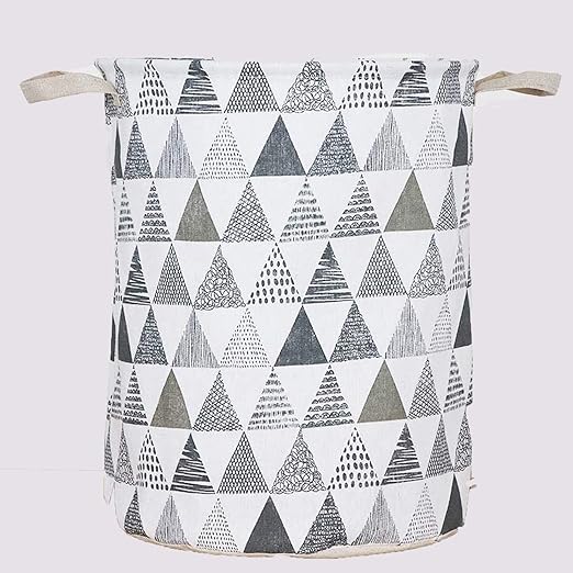 KJDS Cesta de lavandería, con patrón de celosía, tela de algodón