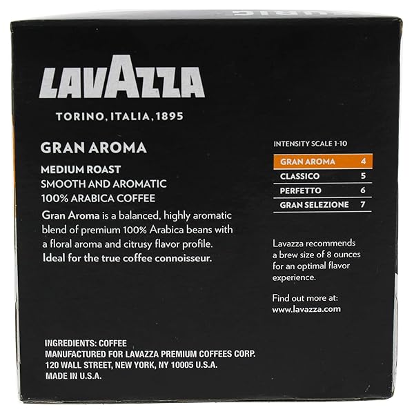 GRAN AROMA MEDIUM ROAST GROUND COFFEE PODS BY LAVAZZA FOR – 10 X 0.34 OZ COFFEE