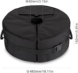 LATERN Patio Umbrella Sandbag 46CM Round Detachable Base Stand Weights Bag up view 3