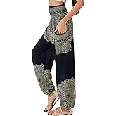 Joob Joob Boho Pants for Women - Hippie Harem Pants Women - Womens Yoga Pants – Comfy Bohemian Flowy Hippie Clothes
