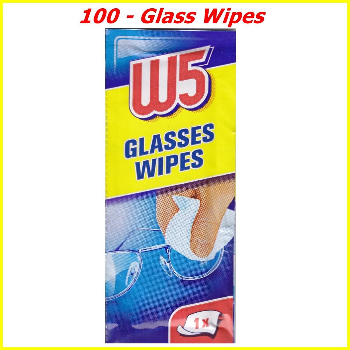 100 CLEANING WIPES Suitable to Clean glasses, cameras, binoculars, car mirrors, helmet visors, computer screens, televisions