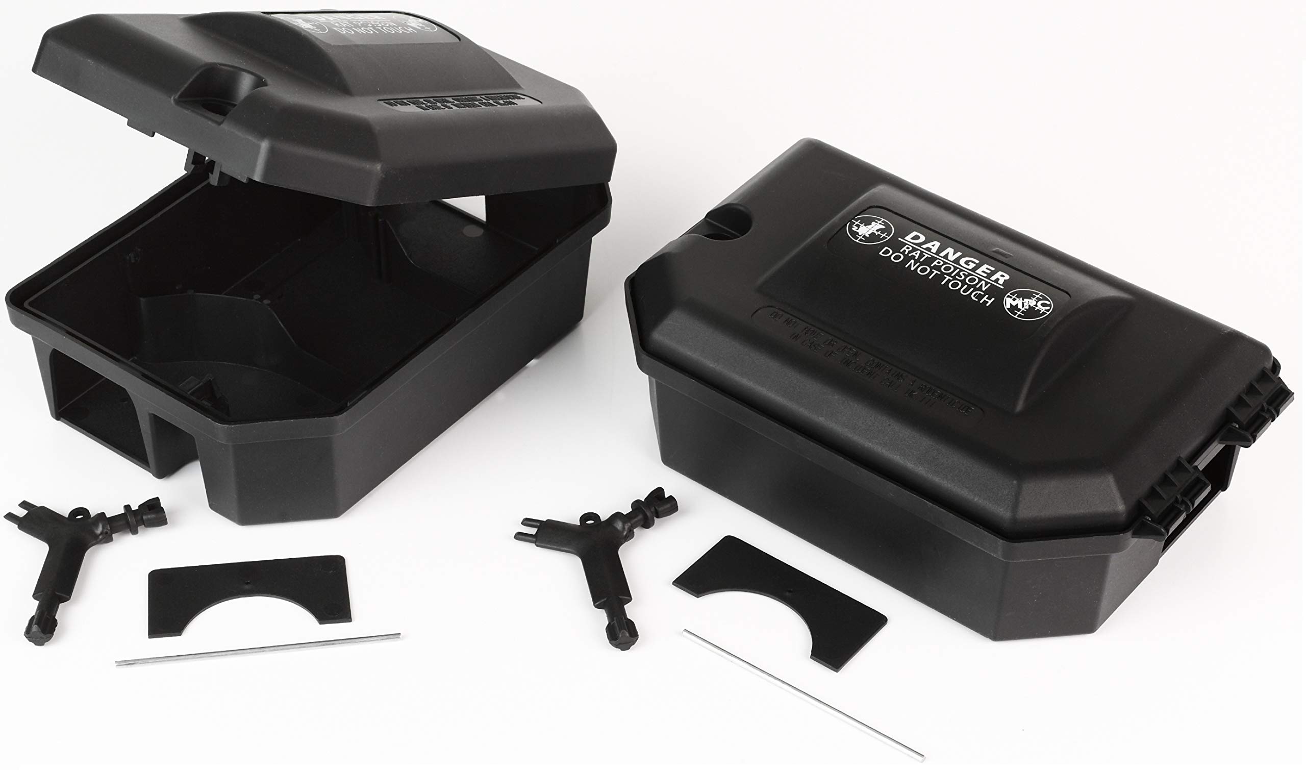 2 EXTERMINATOR RAT BAIT STATION POISON KILLER BOX