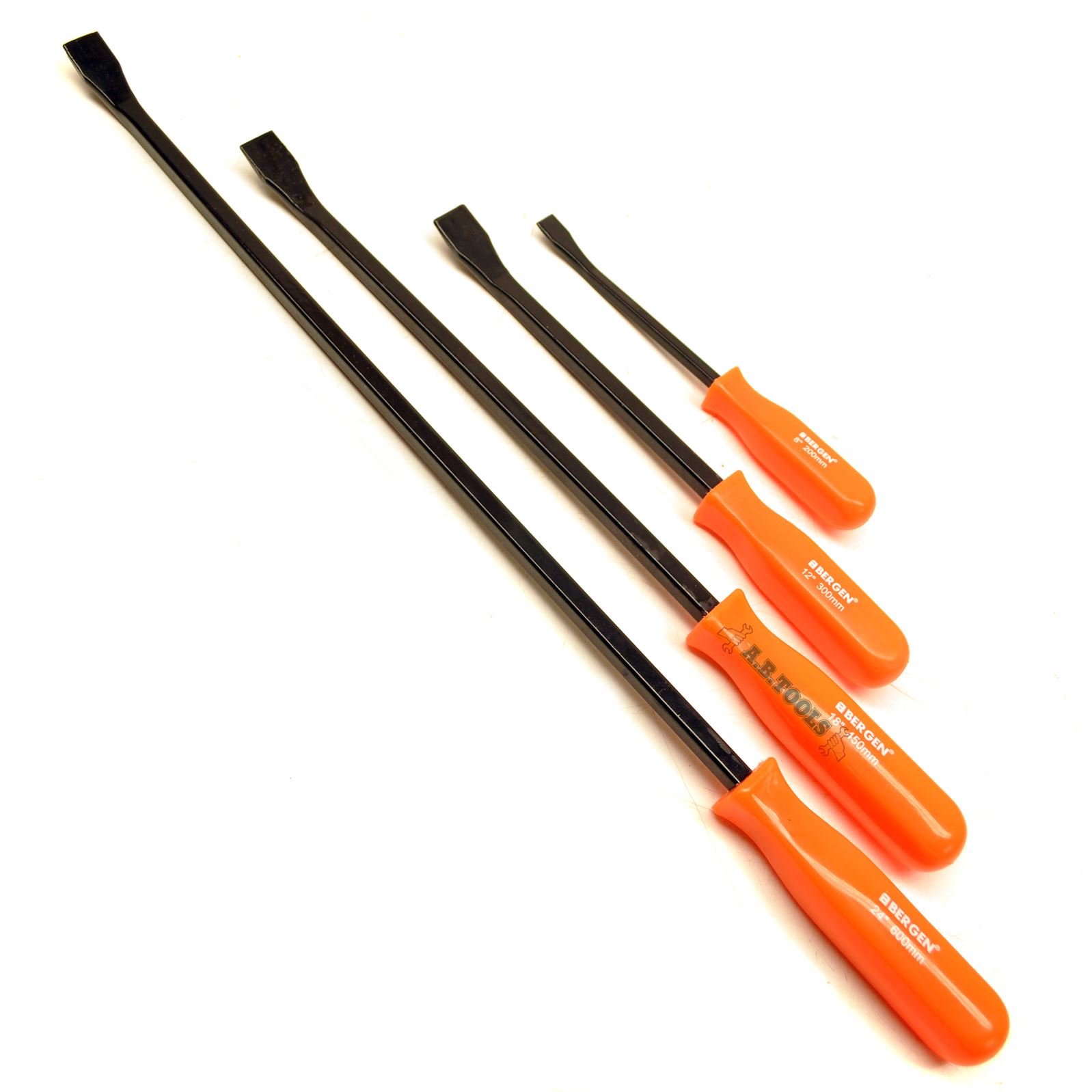 Pry bar/Wrecking/Crow/Crowbar 4pc 200mm - 600mm by Bergen AT400