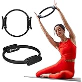 Gaiam Pilates Ring Fitness Circle - Lightweight & Durable Foam Padded Handles, Flexible Resistance Exercise Equipment for Toning Arms, Thighs/Legs & Core