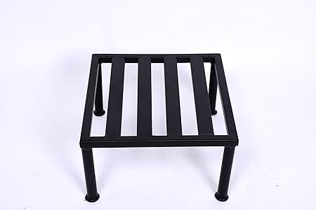 HINS Black Square Planter Stand Set of 1 For Havy & Bulky Planter Indoor & Outdoor Gardening,Home Decore (1) I Plant Stands For Indoor Balcony I Plant Bench I Plant Stands I Pot Stand Single I Potted Plant Stand I Big Pots I Metal Plant Stand I Tall Outdoor Planter I Metal Casters I Large Plant Stand I Pot Stands For Garden I Indoor Plants Stand I Iron Plant Stand I Terrace Garden Stand I Garden Rack I Iron Stand For Pots I Pots Stand I Indoor Planter With Stan