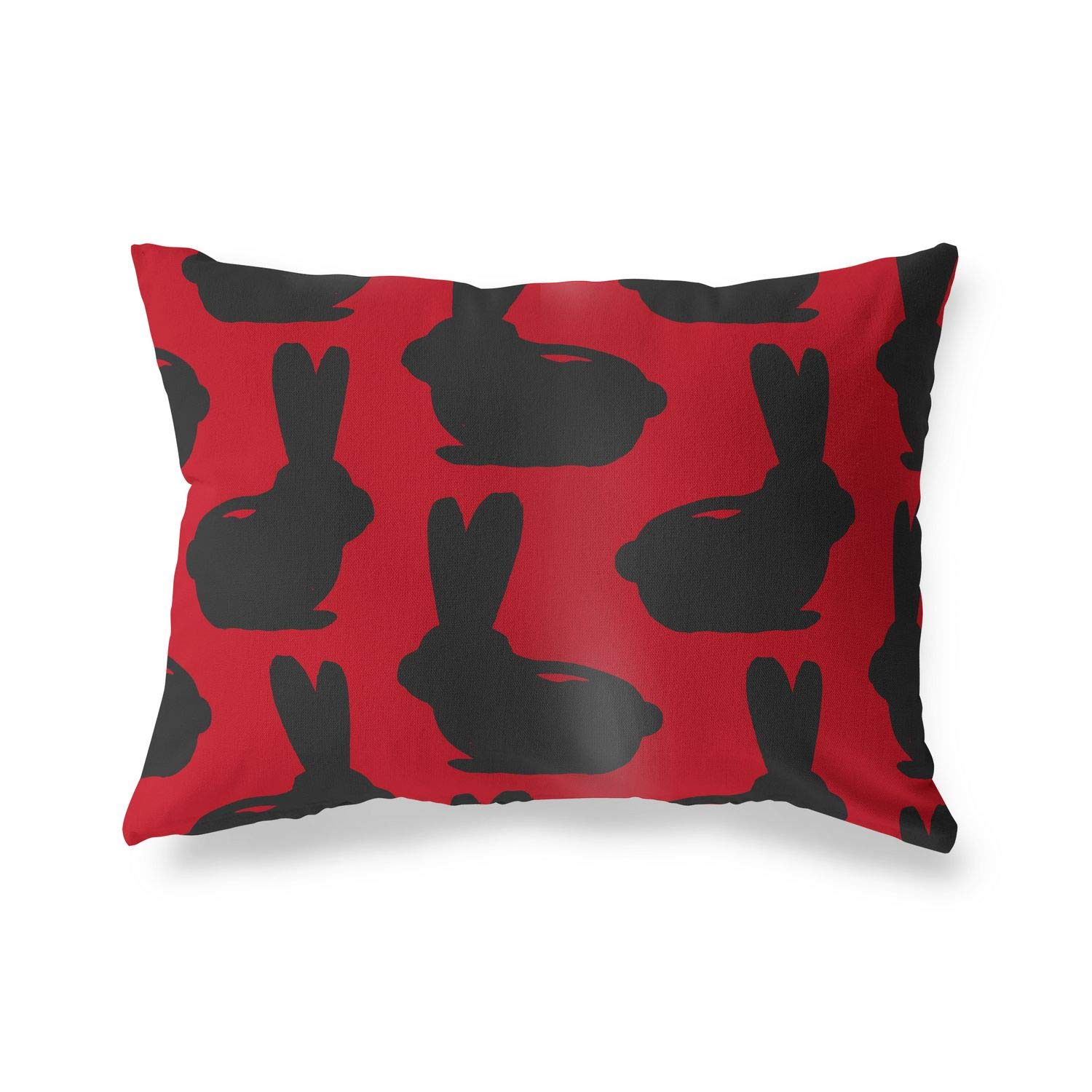 BonaMaison Decorative Cushion Cover, Red Black Throw Pillow Covers, Home Decorative Pillowcases for Livingroom, Sofa, Bedroom, Size: 45X60 Cm - Designed and Manufactured in Turkey