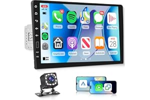 Rimoody Single Din Car Radio with 9" Wireless Carplay Android Auto, 1 Din Touch Screen Car Stereo Carplay with Mirror Link, B