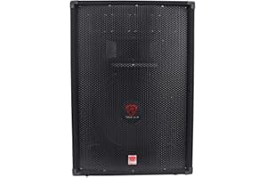 Rockville RSG15.4 15" 1500W 3-Way 4-Ohm Passive PA Speaker, High-Power Drivers, Durable Build, Wide Frequency Range, for DJs and Live Events