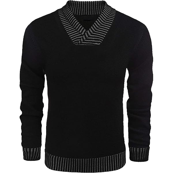 OXKNIT Men's Knit Polo Shirts 1960s Style Retro Long Sleeve Button