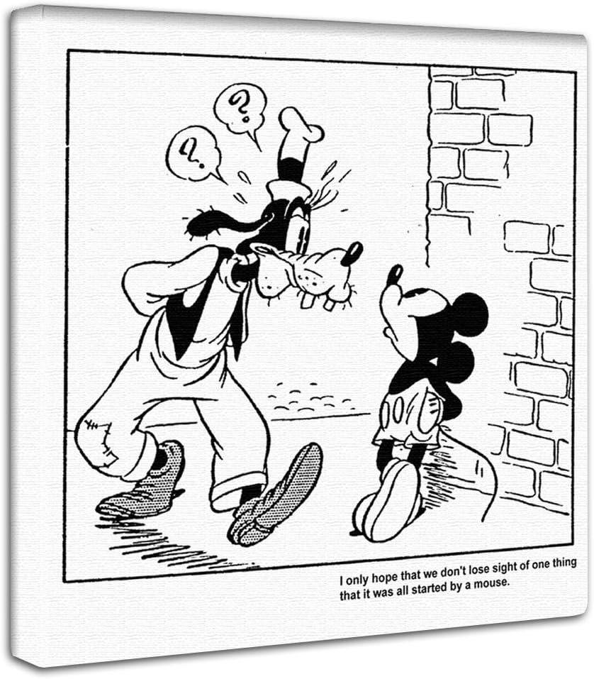 Amazon ディズニー ミッキーマウス アートパネル 30cm 30cm 日本製 ポスター おしゃれ インテリア 模様替え リビング 内装 グーフィー モノクロ イラスト ファブリックパネル Dsn 0001 01 アートフレーム ポスター オンライン通販