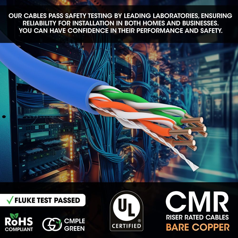 Mua Cmple - Cat 5e Ethernet Cable UL Verified Cat5e 1000ft 24 AWG Bare ...