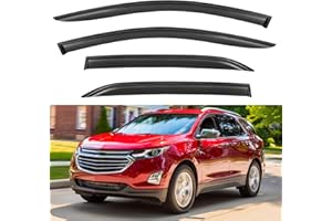 YQAUTEC Window Visors Rain Guards Shield for 2018-2024 Chevrolet Equinox, Window Wind Deflectors Vent Shades for 18-24 Chevy Equinox