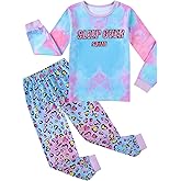 CARETOO Girls Pajamas Kids Cotton Pajama Sets 2-Piece Long Sleeve Pjs Comfy Girls Sleepwear for 4-12 Years