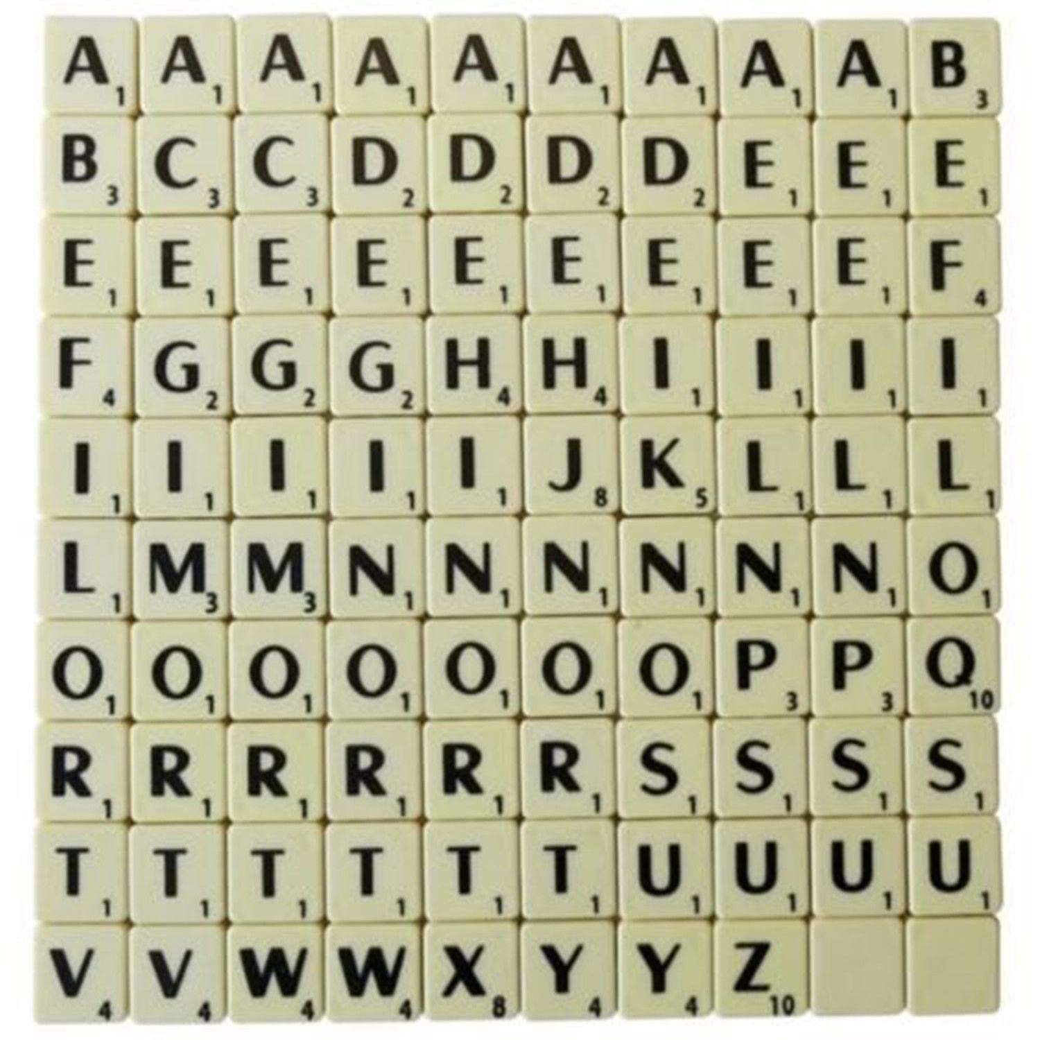 Plastic Scrabble Tiles AZ Letters for Craft Frames Board Game
