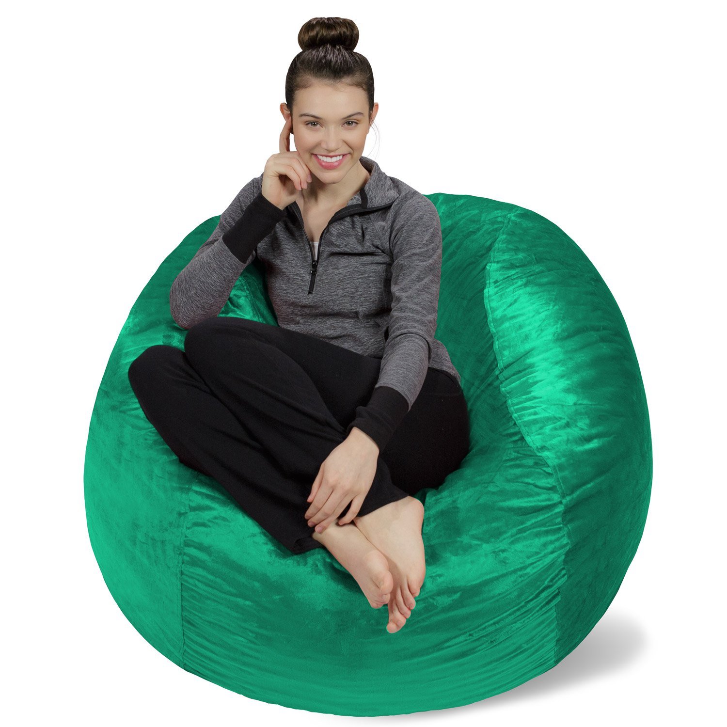 Sofa Sack - Plush, Ultra Soft Bean Bag Chair - Memory Foam Bean Bag Chair with Microsuede Cover - Stuffed Foam Filled Furniture and Accessories for Dorm Room - Aqua Marine 4&amp;#39;