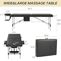 KCC Memory Foam Massage Table Premium Portable