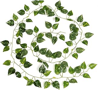 2M Verde Guirnalda Hiedra Artificial Hoja Follaje Falsa Plástico Seda