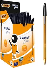 BIC Cristal Original Ballpoint Pens 0.8 mm Black Pack of 50