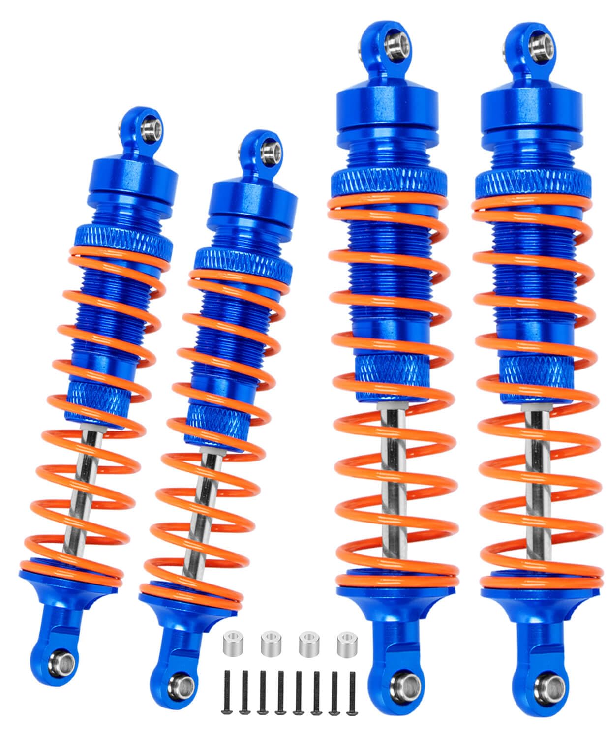 Photo 1 of ARRCat Big Bore RC Shock for Slash 4WD, Stampede 4x4, Hoss 4x4, Rustler 4WD - 4PCS Aluminum Full Metal Shocks, Replace 5862, Navy Blue