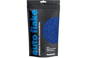 Hemway Auto Metal Flake Premium Glitter Paint Additive for Cars, Bikes, Automotives, Spray Painting, Epoxy Resin & DIY 100g / 3.5oz - Ultrafine (1/128" 0.008" 0.2mm) - Sapphire Blue