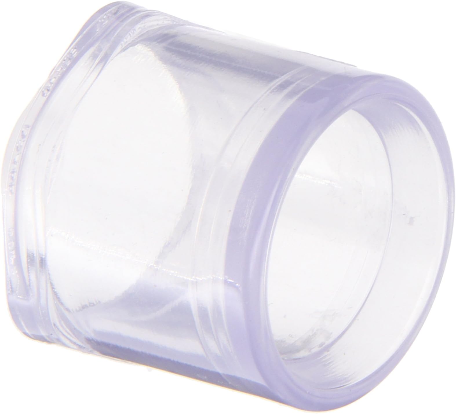 Spears 437-L Series PVC Pipe Fitting, Bushing, Schedule 40, Clear, 1" Spigot x 3/4" Socket