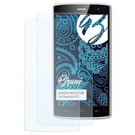 Bruni Schutzfolie für Homtom HT7 Folie, glasklare Displayschutzfolie (2X)