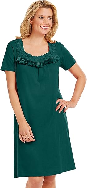 Cotton Nightgown at Amazon Womenâs Clothing store