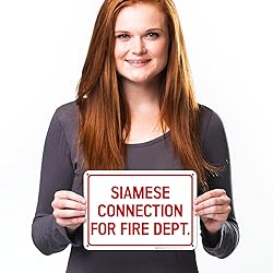 Siamese Connection for Fire Dept. Sign, 10x7